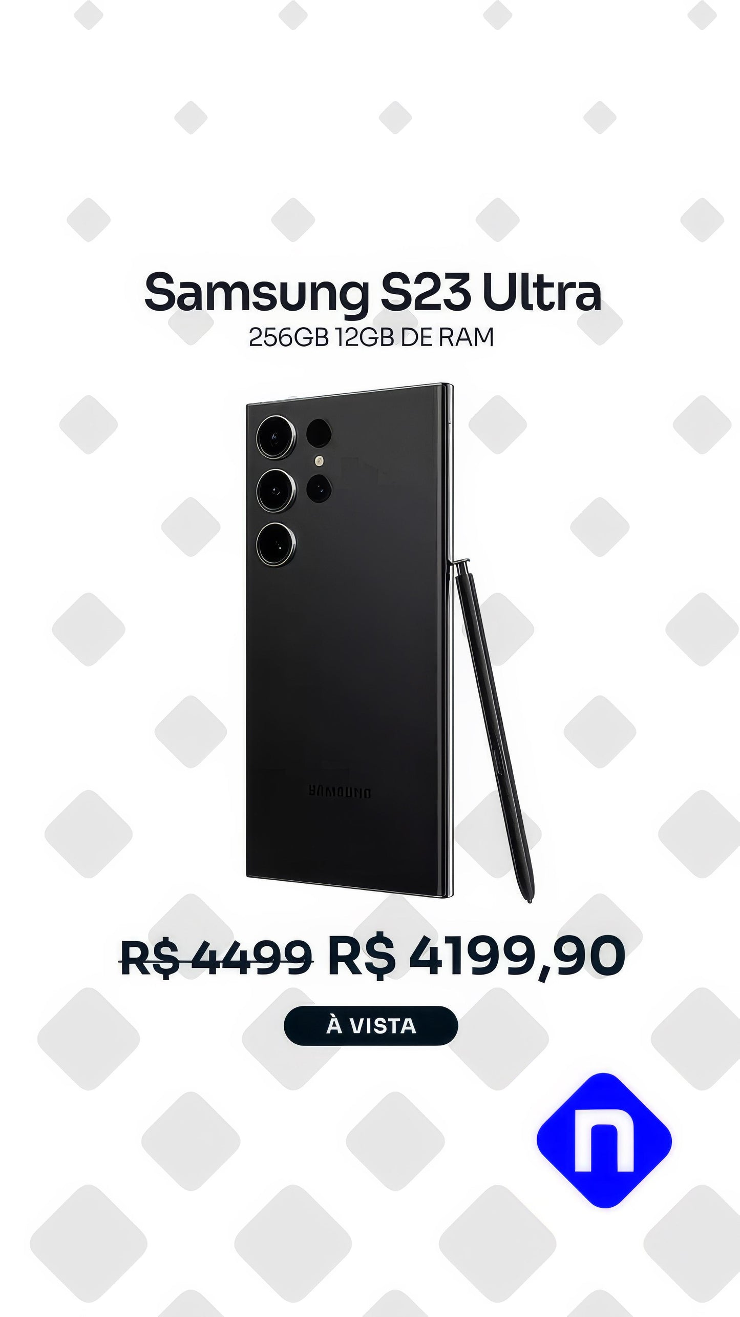 Smartphone Samsung S23 Ultra SM-S918B 256gb Preto 12Gb Ram Novo