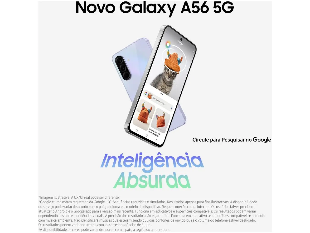 Smartphone Samsung Galaxy A56 128GB 5G 8GB RAM 6,7" Câm Tripla + Selfie 12MP