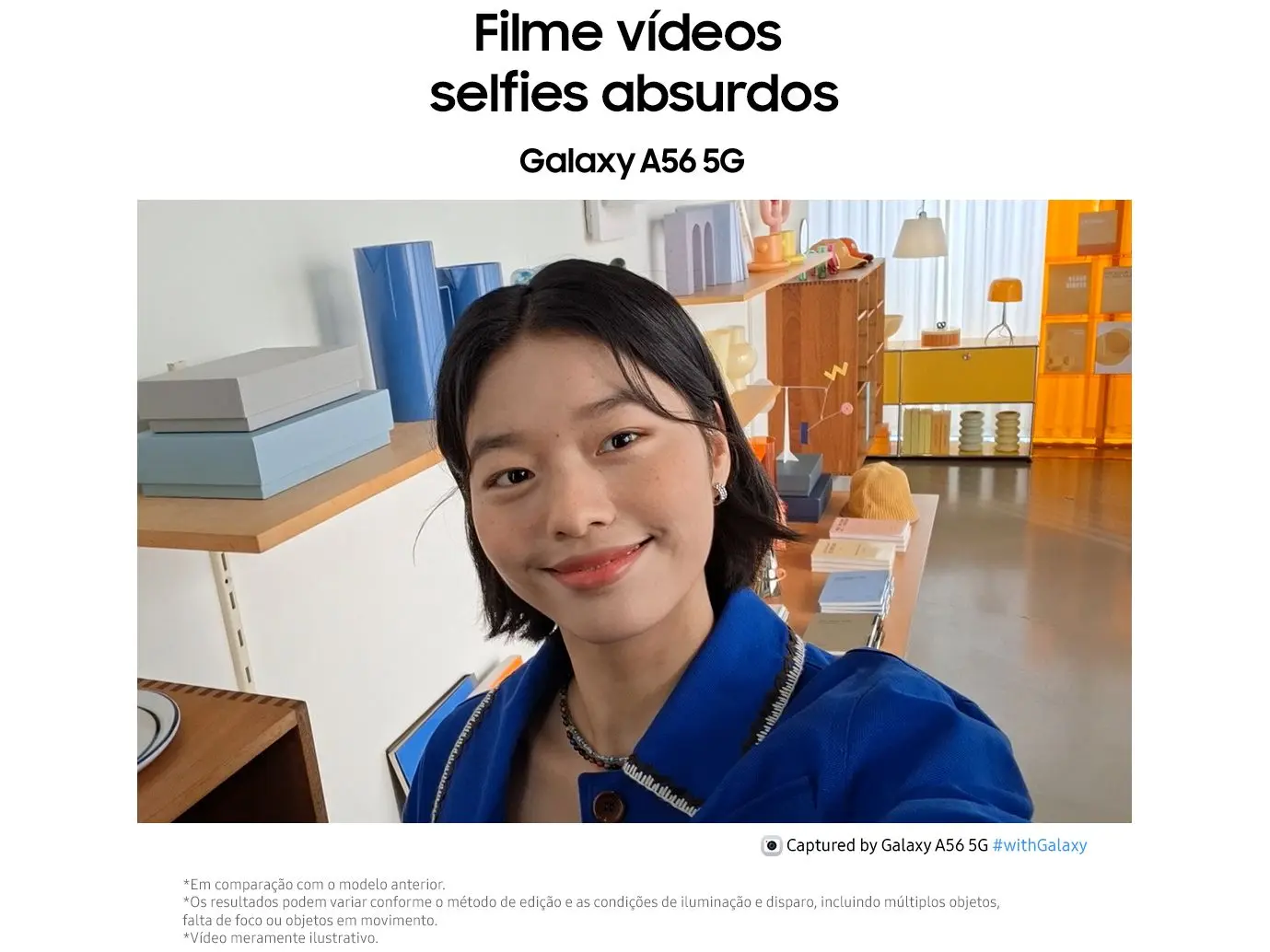 Smartphone Samsung Galaxy A56 5G Verde ou Rosa 256GB 8GB RAM, Câmera Tripla até 50MP, Tela Super AMOLED 6.7", IP67, NFC, Vídeo HDR e Recursos AI